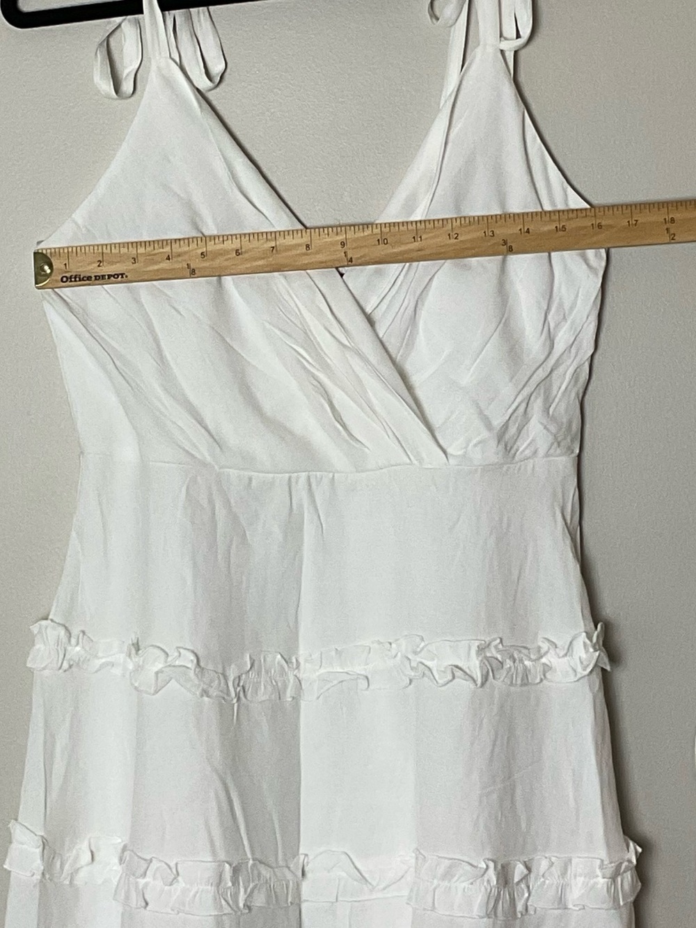Trixxi White Ruffle Tiered Mini Sundress Cottagecore Fairycore Boho Resort XL - Picture 2 of 6